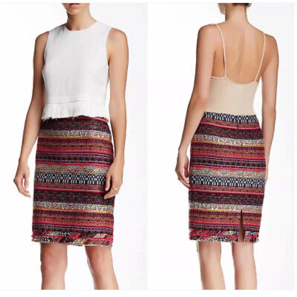 Trina Turk Multicolor Striped Pencil Skirt 2